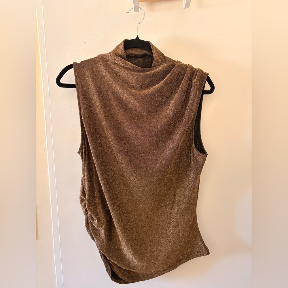 Veronica Beard Gold Metallic Top